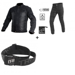 Мото комплект Trilobite 2095 Parado Tech-Air compatible BLACK - 3 части