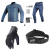 Мото комплект Trilobite 2095 Parado Tech-Air compatible BLUE - 4 части thumb