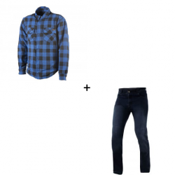 Мото комплект Trilobite 1971 Timber 2.0 shirt blue- 2 части