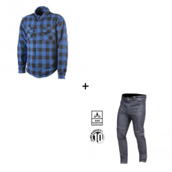 Мото комплект Trilobite 1971 Timber 2.0 shirt blue - 2 части