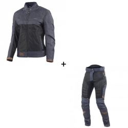 Дамски мото комплект Trilobite 1995 Airtech BLUE/BLACK - 2 части