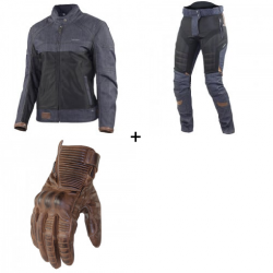 Дамски мото комплект Trilobite 1995 Airtech BLUE/BLACK - 3 части