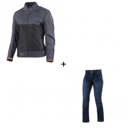 Дамски мото комплект Trilobite 1995 Airtech BLUE/BLACK - 2 части