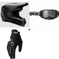 Комплект мотокрос каска THOR REFLEX SPORT CARBON STEALTH MIPS - 3 части Комплект мотокрос каска THOR REFLEX SPORT CARBON STEALTH MIPS - 3 части