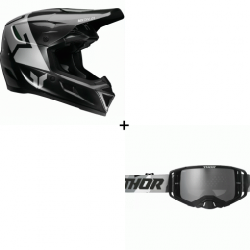 Комплект мотокрос каска THOR REFLEX SPORT STEALTH MIPS - 2 части Комплект мотокрос каска THOR REFLEX SPORT STEALTH MIPS - 2 части