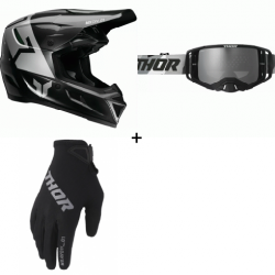 Комплект мотокрос каска THOR REFLEX SPORT STEALTH MIPS - 3 части Комплект мотокрос каска THOR REFLEX SPORT STEALTH MIPS - 3 части