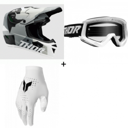 Комплект мотокрос каска THOR REFLEX SPORT CARBON BRAVE MIPS - 3 части