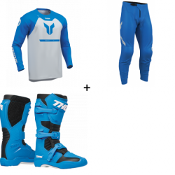 Комплект мотокрос джърси THOR RIDEMODE MENACE BLUE - 3 части Комплект мотокрос джърси THOR RIDEMODE MENACE BLUE - 3 части