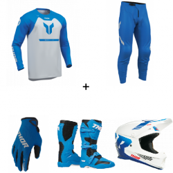 Комплект мотокрос джърси THOR RIDEMODE MENACE BLUE - 5 части Комплект мотокрос джърси THOR RIDEMODE MENACE BLUE - 5 части
