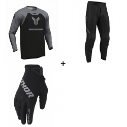 Комплект мотокрос джърси THOR RIDEMODE MENACE BLACK - 3 части Комплект мотокрос джърси THOR RIDEMODE MENACE BLACK - 3 части