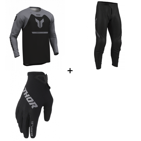 Комплект мотокрос джърси THOR RIDEMODE MENACE BLACK - 3 части Комплект мотокрос джърси THOR RIDEMODE MENACE BLACK - 3 части
