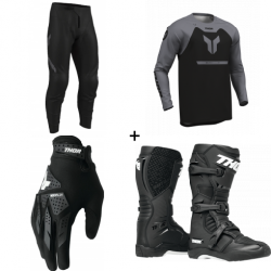 Комплект мотокрос джърси THOR RIDEMODE MENACE BLACK - 4 части Комплект мотокрос джърси THOR RIDEMODE MENACE BLACK - 4 части