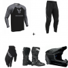 Комплект мотокрос джърси THOR RIDEMODE MENACE BLACK - 5 части