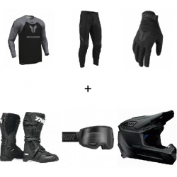 Комплект мотокрос джърси THOR RIDEMODE MENACE BLACK - 6 части Комплект мотокрос джърси THOR RIDEMODE MENACE BLACK - 6 части