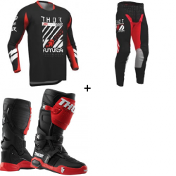 Комплект мотокрос джърси THOR LAUNCHMODE FUTURA BLK/RED - 3 части Комплект мотокрос джърси THOR LAUNCHMODE FUTURA BLK/RED - 3 части
