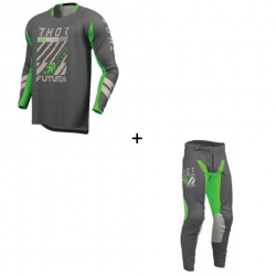 Мотокрос екип THOR LAUNCHMODE FUTURA CHAR/GRN - 2 части