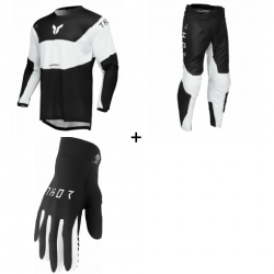 Комплект мотокрос джърси THOR LAUNCHMODE STORM BLACK - 3 части