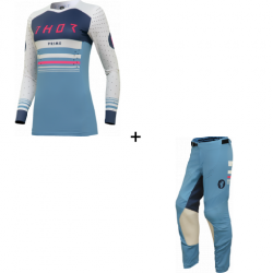 Дамски мотокрос екип THOR PRIME BLAZE LIGHT BLUE - 2 части