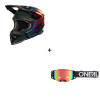 Комплект каска O'NEAL 1SERIES RC BLACK/MULTI V.26 - 2 части