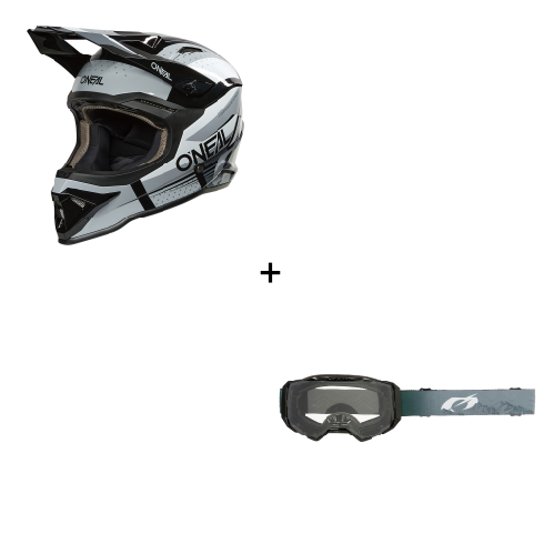 Комплект каска O'NEAL 1SERIES RC BLACK/GRAY V.26 - 2 части Комплект каска O'NEAL 1SERIES RC BLACK/GRAY V.26 - 2 части