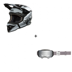 Комплект каска O'NEAL 1SERIES RC BLACK/GRAY V.26 - 2 части Комплект каска O'NEAL 1SERIES RC BLACK/GRAY V.26 - 2 части