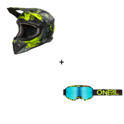 Комплект каска O'NEAL 1SERIES VIBRANT BLACK/NEON YELLOW V.26 - 2 части Комплект каска O'NEAL 1SERIES VIBRANT BLACK/NEON YELLOW V.26 - 2 части