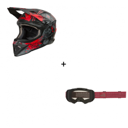 Комплект каска O'NEAL 1SERIES VIBRANT BLACK/RED V.26 - 2 части Комплект каска O'NEAL 1SERIES VIBRANT BLACK/RED V.26 - 2 части