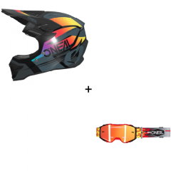 Комплект детска каска O'NEAL 1SERIES RC BLACK/MULTI V.26 - 2 части