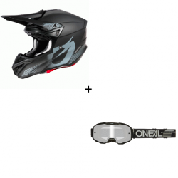 Комплект мотокрос каска 5SERIES POLYACRYLITE SOLID V.25 BLACK- 2 части