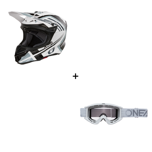 Комплект мотокрос каска 5SERIES POLYACRYLITE SPIKE WHITE/BLACK V.25 -2 части Комплект мотокрос каска 5SERIES POLYACRYLITE SPIKE WHITE/BLACK V.25 -2 части