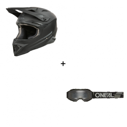 Комплект детска каска O'NEAL 1SERIES SOLID BLACK V.25 - 2 броя