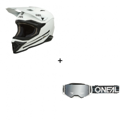 Комплект каска O'NEAL 1SERIES SOLID WHITE V.25 - 2 части Комплект каска O'NEAL 1SERIES SOLID WHITE V.25 - 2 части