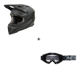 Комплект каска O'NEAL 1SERIES SOLID BLACK V.25 - 2 части Комплект каска O'NEAL 1SERIES SOLID BLACK V.25 - 2 части