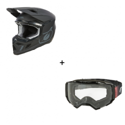Комплект мотокрос каска O'NEAL 3SERIES SOLID BLACK V.24 - 2 части Комплект мотокрос каска O'NEAL 3SERIES SOLID BLACK V.24 - 2 части