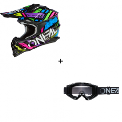 Комплект мотокрос каска O'NEAL 2SERIES GLITCH V.23 MULTI - 2 части Комплект мотокрос каска O'NEAL 2SERIES GLITCH V.23 MULTI - 2 части