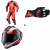 Комплект кожен екип ALPINESTARS GP PLUS V4 SPRINT RED FLUO - 3 части thumb