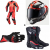 Комплект кожен екип ALPINESTARS GP PLUS V4 SPRINT RED FLUO - 4 части thumb