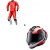Комплект кожен екип ALPINESTARS GP TECH V5 FLUO RED/WHITE - 2 части thumb