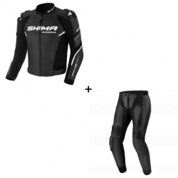 Комплект кожено мото яке SHIMA BANDIT 2.0 BLACK - 2 части Комплект кожено мото яке SHIMA BANDIT 2.0 BLACK - 2 части