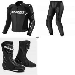 Комплект кожено мото яке SHIMA BANDIT 2.0 BLACK - 3 части Комплект кожено мото яке SHIMA BANDIT 2.0 BLACK - 3 части