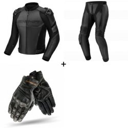 Комплект кожено мото яке SHIMA BANDIT 2.0 BLACK/BLACK - 3 части Комплект кожено мото яке SHIMA BANDIT 2.0 BLACK/BLACK - 3 части