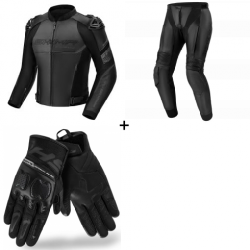Комплект кожено мото яке SHIMA BANDIT 2.0 BLACK/BLACK - 3 части Комплект кожено мото яке SHIMA BANDIT 2.0 BLACK/BLACK - 3 части