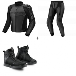 Комплект кожено мото яке SHIMA BANDIT 2.0 BLACK/BLACK - 3 части Комплект кожено мото яке SHIMA BANDIT 2.0 BLACK/BLACK - 3 части