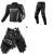 Комплект кожено мото яке SHIMA STR 2.0 BLACK - 3 части thumb