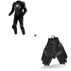 Комплект кожен екип SHIMA HYPER-RS BLACK/WHITE - 2 части Комплект кожен екип SHIMA HYPER-RS BLACK/WHITE - 2 части