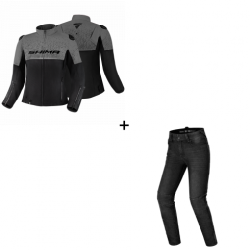 Комплект дамско мото яке SHIMA DRIFT BLACK/GRAY- 2 части