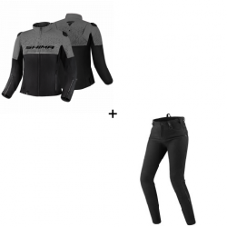 Комплект дамско мото яке SHIMA DRIFT BLACK/GRAY - 2 части