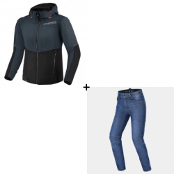 Комплект дамско мото яке SHIMA DAYBREAKER GRAY/BLACK - 2 части