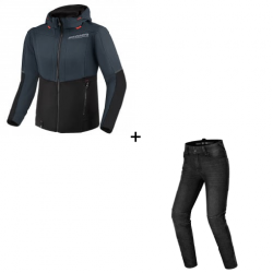 Комплект дамско мото яке SHIMA DAYBREAKER GRAY/BLACK - 2 части