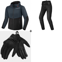 Комплект дамско мото яке SHIMA DAYBREAKER GRAY/BLACK - 3 части